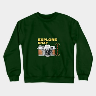 Camera-Explore Snap Repeat Crewneck Sweatshirt